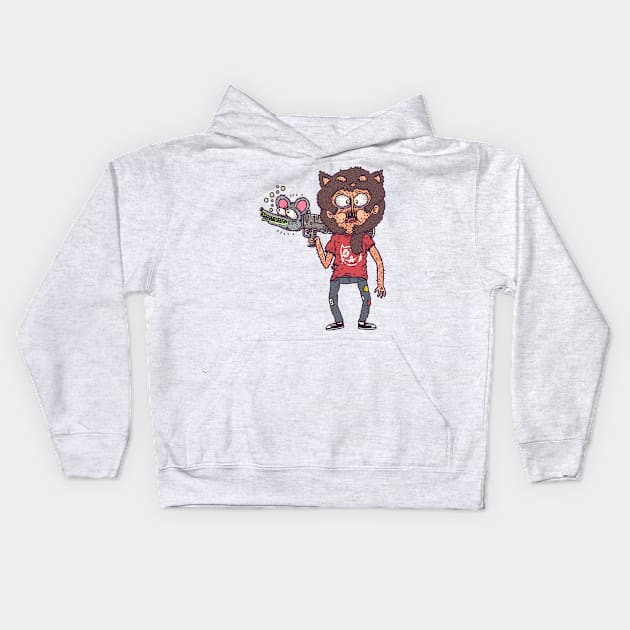 Haircat Kids Hoodie by hex